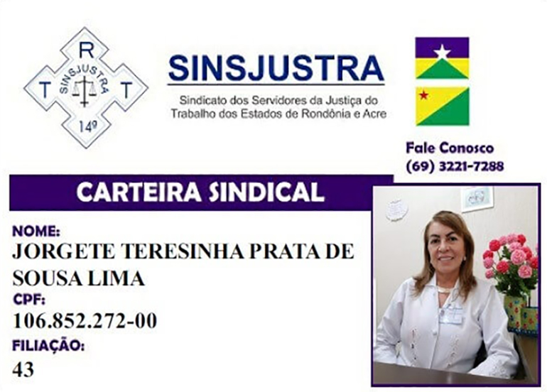 ATUALIZAÇÃO CADASTRAL - CARTEIRA SINDICAL